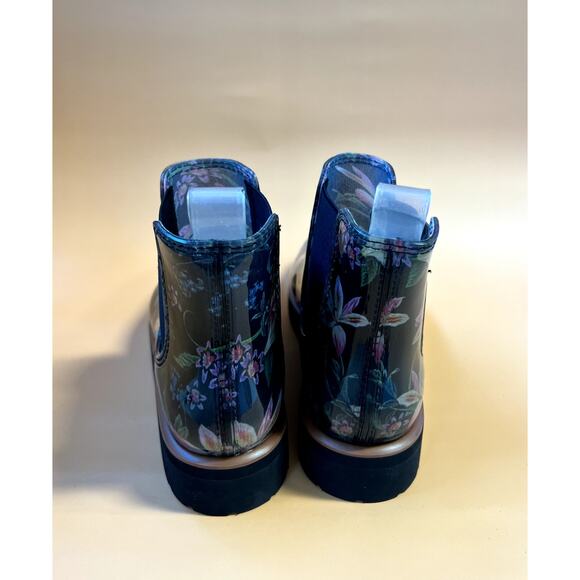 Cougar Kensington Too Chelsea Rain Boot Black Lily Floral Women's Size 6 US - Picture 4 of 7